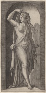 Prudencia de Marcantonio Raimondi after Raphael