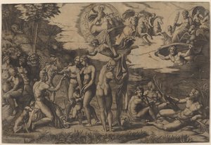 El Juicio de Paris de Marcantonio Raimondi after Raphael