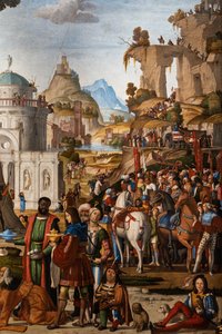 Adoración de los Reyes Magos, detalle
