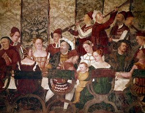 El rey de Dinamarca Christian I en un banquete ofrecido por Bartolomeo Colleoni (detalle)