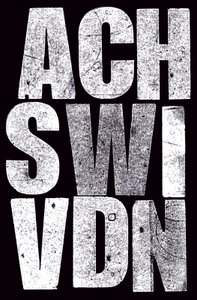 Letters, 2014 (impresión xilográfica sobre papel negro) de Marco Campedelli