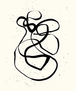 Vibration_03, 2023 (tinta sobre papel) de Marco Campedelli