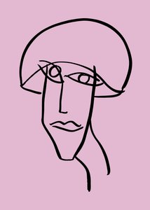 Mujer, 2019 (tinta sobre papel) de Marco Campedelli