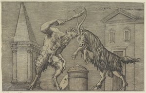 Sátiro y carnero en batalla
Relieves antiguos (título de la serie) de Marco Dente