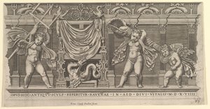 Speculum Romanae Magnificentiae: Bajo relieve con tres cupidos, 1519