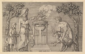 Speculum Romanae Magnificentiae: El sacrificio de un carnero de Marco Dente