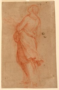 Dibujo, Una joven (Santa María Magdalena bajo la cruz), 1550-75
