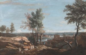 Paisaje pastoral extenso, ca. 1700-1730. de Marco Ricci