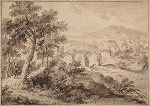 Paisaje con puente de Marco Ricci