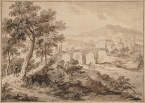 Paisaje con Puente, 1700-1729 de Marco Ricci
