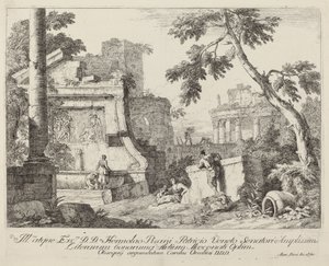 Paisaje con ruinas de Marco Ricci