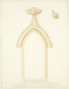 Puerta de la Sala de la Sacristía de la Catedral de Bristol de Marcus H. Homes