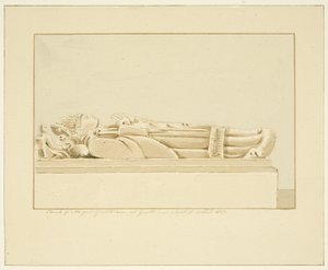 Efigie del Abad Guilliam en la Catedral de Bristol de Marcus H. Homes