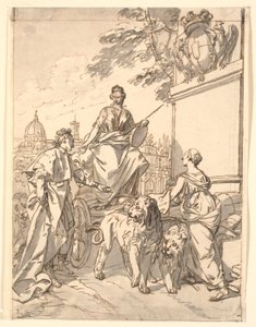 Hoja alegórica con motivo de la entrada del duque Franz III en Florencia en 1739