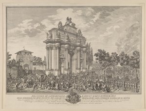 Arco de triunfo de Frantz Stephan, en la entrada a Florencia 1739 de Marcus Tuscher