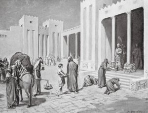 Un príncipe hitita en Siria (litografía) de Margaret (after) Dovaston