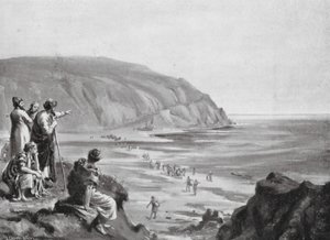 Llegada de los fundadores de Fenicia (litografía) de Margaret (after) Dovaston