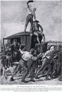 John Wilkes liberado por la mafia de Londres de Margaret (after) Dovaston