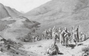 Migración de las tribus sumerias (litografía) de Margaret (after) Dovaston