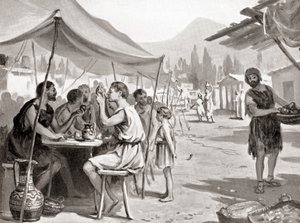 Una de las leyes de Licurgo, el reformador espartano, era que nadie debía comer en casa o en privado, de Hutchinson