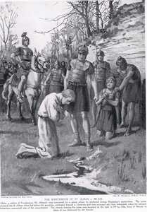 El martirio de San Albán, ilustración de "Hutchinson