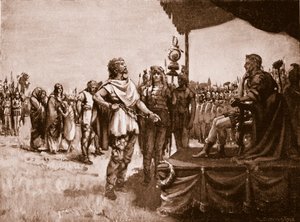 Caractacus before Claudius, ilustración de "Hutchinson