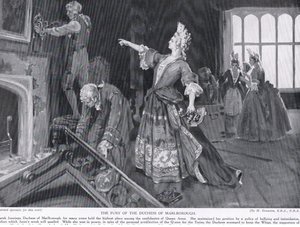 La furia de la duquesa de Marlborough, c.1910 (litografía)