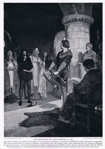 La deposición del rey Edwrado II AD1327 de Margaret Dovaston