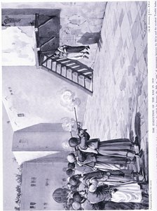 La ejecución del Báb en 1850 d.C. (litografía) de Margaret Dovaston