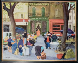 Café, Provenza (óleo sobre lienzo)