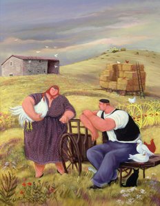 El gallo enorme de Margaret Loxton