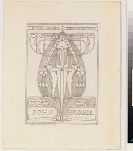 Diseño para un Exlibris de Margaret MacDonald Mackintosh