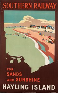 Isla de Hayling, cartel publicitario del Ferrocarril del Sur de Margaret MacDonald Mackintosh