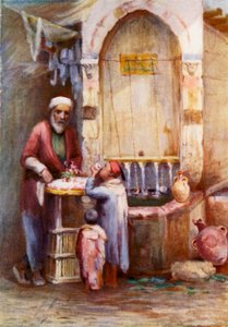 Vendedor de dulces, Damasco (litografía en color) de Margaret Thomas