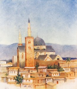 Gran Mezquita de Damasco (litografía en color) de Margaret Thomas