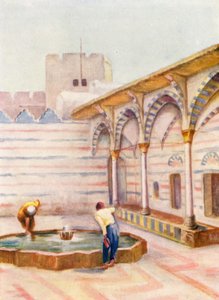Mezquita es Sinamiyeh, Damasco (litografía en color)