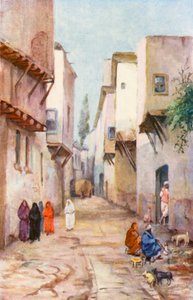 Straight Street, Damasco (litografía en color) de Margaret Thomas