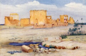 Templo del Sol, Palmira (litografía en color) de Margaret Thomas