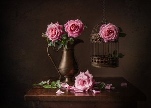Naturaleza muerta de Moody Rose