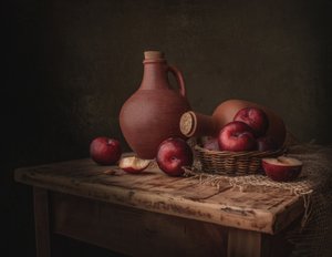 Naturaleza muerta con ciruelas del Viejo Mundo de Margareth Perfoncio
