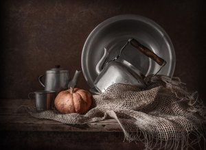 Naturaleza muerta rústica de otoño de Margareth Perfoncio
