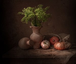 Naturaleza muerta rústica de otoño de Margareth Perfoncio