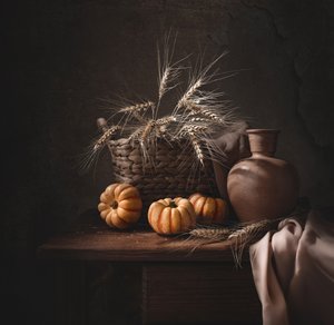 Naturaleza muerta rústica de otoño de Margareth Perfoncio