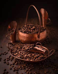Café rústico de cobre