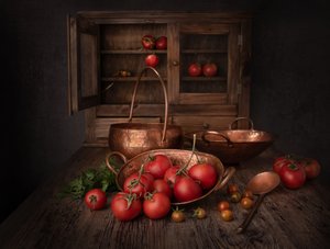 Tomates al estilo rústico con cobre de Margareth Perfoncio