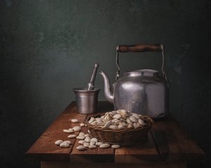 Naturaleza muerta de cocina rústica de Margareth Perfoncio
