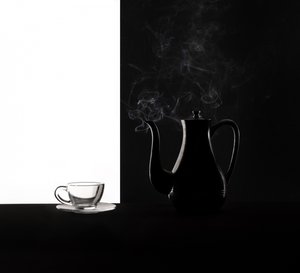 Contraste del café al vapor