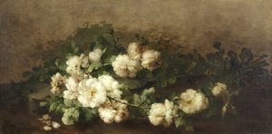 Bodegón con guitarra y rosas de Margaretha Roosenboom