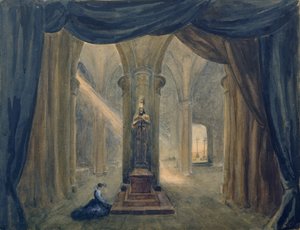 Escenografía de "El convidado de piedra", de Alexander Dargomyzhsky de Margarita Genrichovna Genke Shifrina
