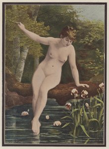 El baño (litografía en color) de Marguerite Arosa